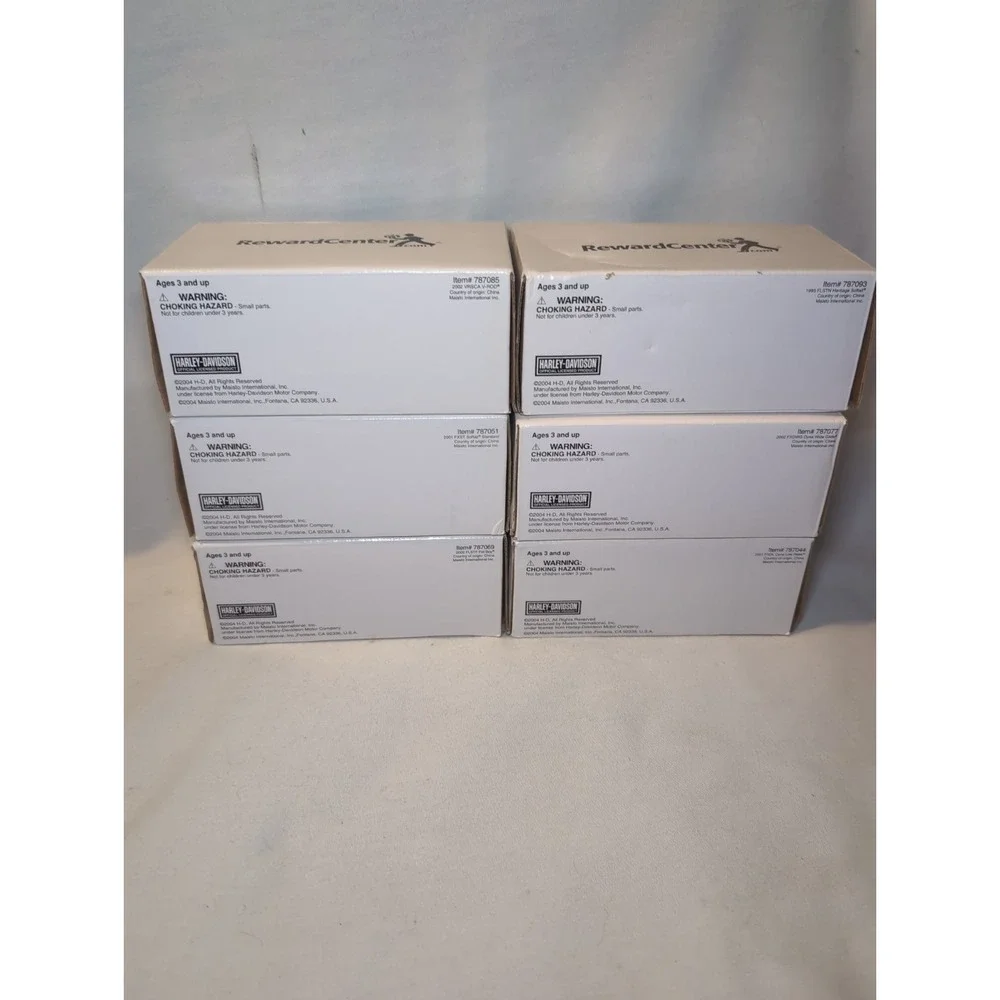 6x NIB 2005 1:18 Scale Harley-Davidson Motorcycle Collection Bank Of America